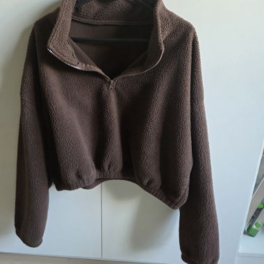 Maglione di pile marrone XL