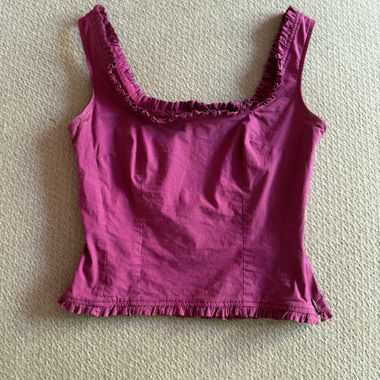 Y2k Vintage Pink Corset Top