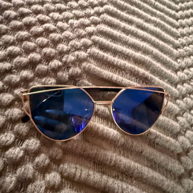 Occhiali da sole oro blu