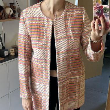 Giacca multicolore senza colletto marchio ME Paris