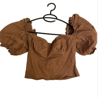 denim brown top