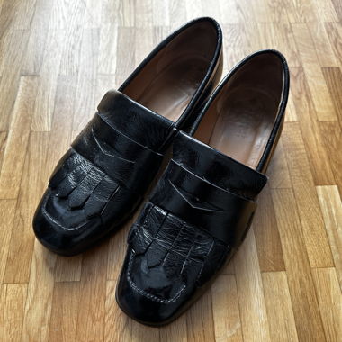 Claudie Pierlot Schwarz Moccasin Slip-on Loafer
