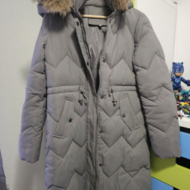 Grau gefütterter Parka