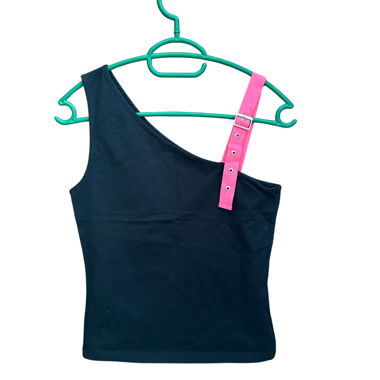 Top asymétrique authentique Y2K des années 90 S-M