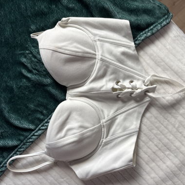 Top corset blanc