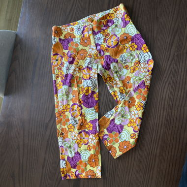 Vintage Capri-Hose mit Blumenmuster aus den 2000er Jahren