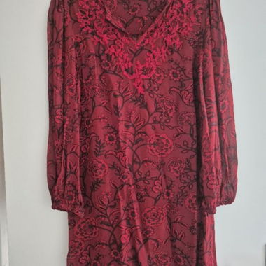 Robe-Blouse en Dentelle Indiska rouge