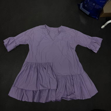 purple cotton dress