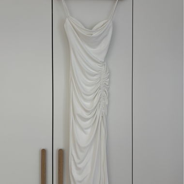 Abito lungo bianco ZARA con spalline
