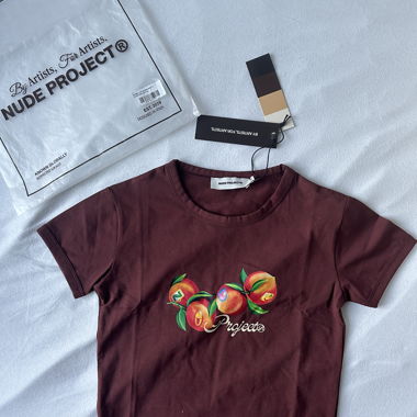 Nude Project Top Peach Burgundy