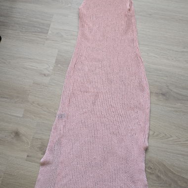 Pink knitted dress with straps