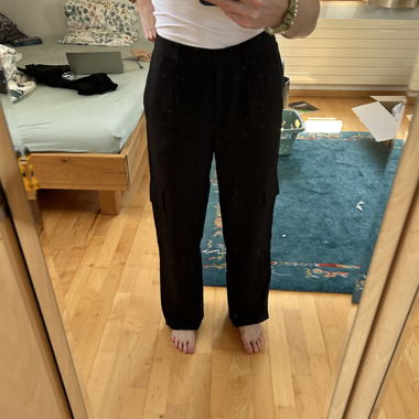 Pantaloni cargo in tessuto neri