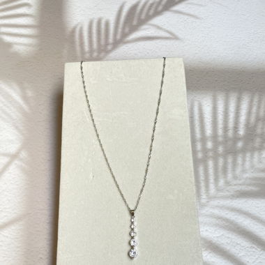 Tropfen Krystal Kette Silber 925