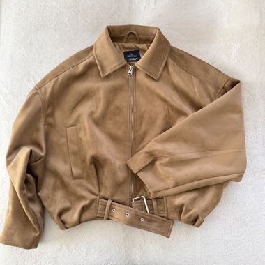 Giacca in camoscio marrone Pull&Bear
