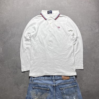 Vintage Fred Perry Longsleeve Polo Creme S