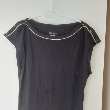 T-shirt with Gold Trim