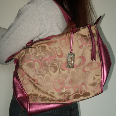 Borsa Coach vintage rosa