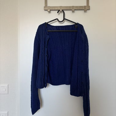 Blue cardigan