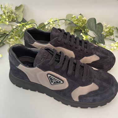 Prada Prax Sneaker Schuhe Blau/Eisen 42.5 Neu