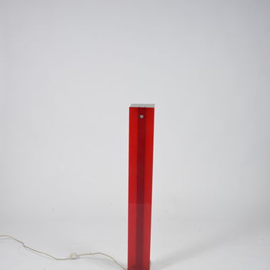 Rote neon Stehleuchte