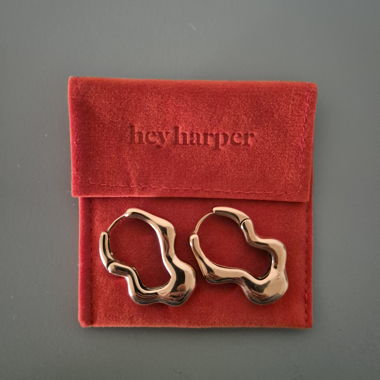 Boucles d’oreilles ovales éclatantes New Hey Harper