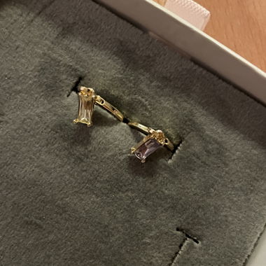 Crystal Earrings Zyrkonia White