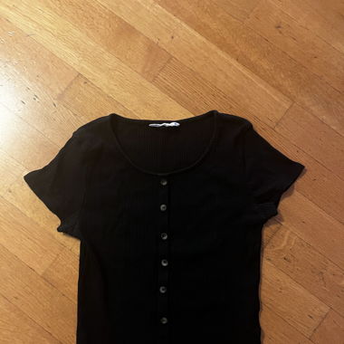 Schwarzes basic T-Shirt
