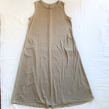 Robe maxi modal beige XL minimaliste chic