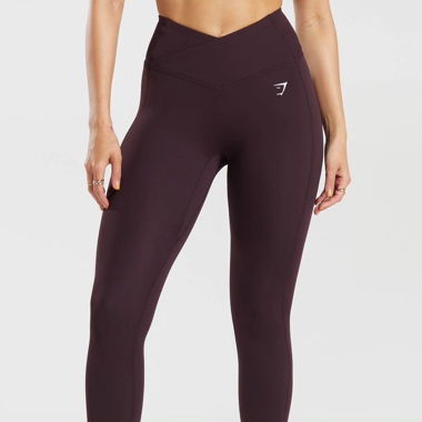 Burgundy gymshark leggings 