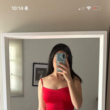 Robe longue rouge