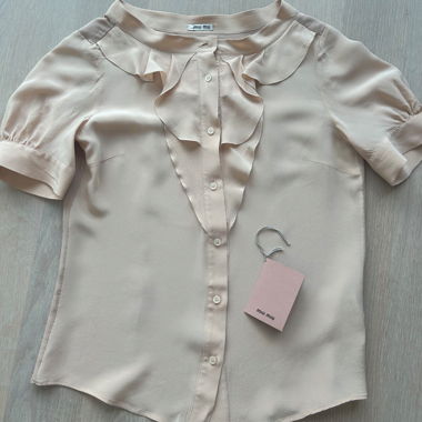 Blusa in seta rosa blush Miu Miu taglia 38