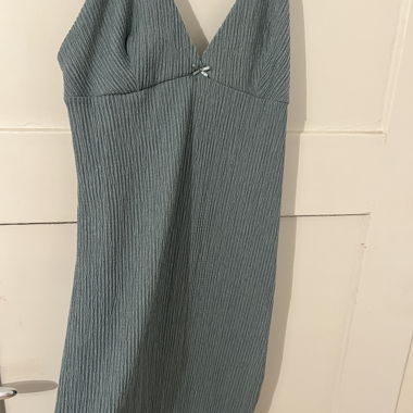 Türkises maxikleid