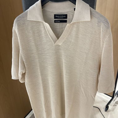 Polo in maglia Marc O’Polo in cotone-lino