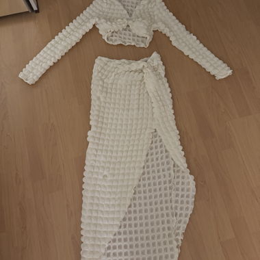White women’s set with skirt