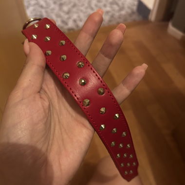 Collier rouge à clous DOGUE