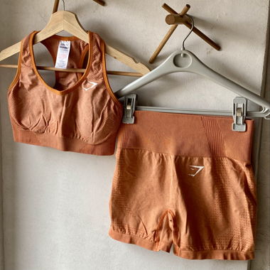 Gymshark Sport-Set Orange Grösse S