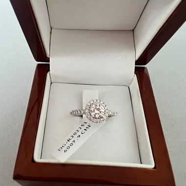 Anello Diamante Oro Bianco 18K