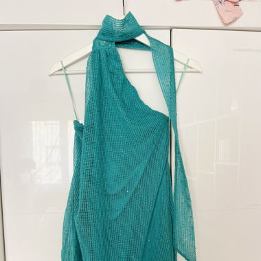 Aquamarine dress from Pull&Bear.