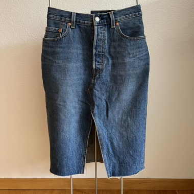 Gonna in jeans Lévis midi con spacco