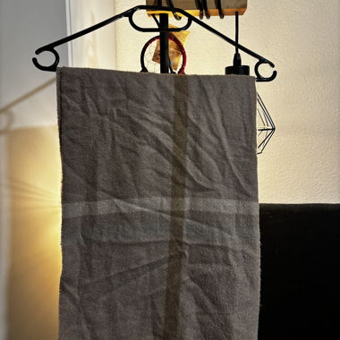 Grey Scarf with Fringes