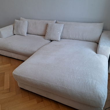Beige corner sofa