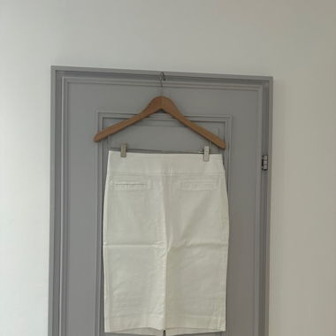White Stretch Pencil Skirt