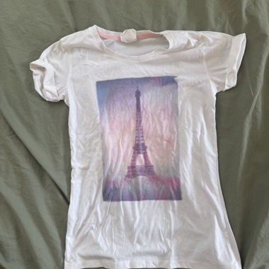 T-shirt blanc avec Tour Eiffel