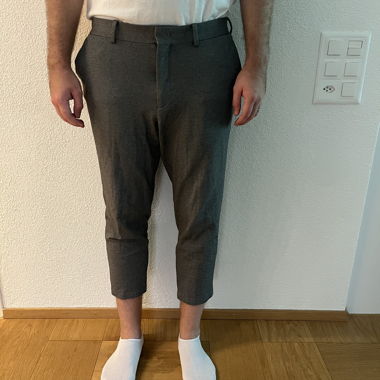 Grey high ankle dress pants in XL