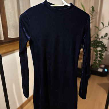 Navy Velvet Dress