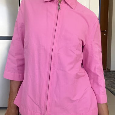 Chemise en coton rose zippée – Bogner vintage