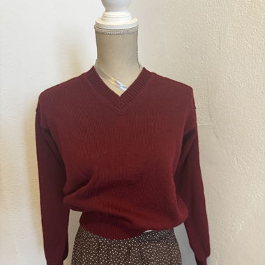 Wool pullover dark burgundy 
