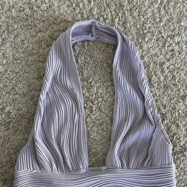 purple neckholder top