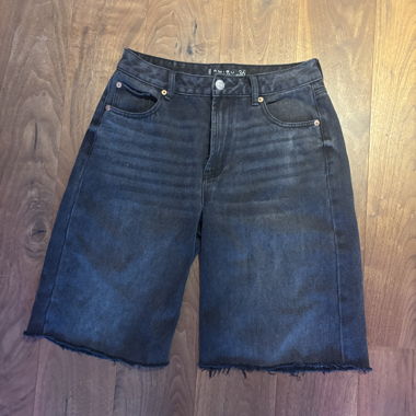 Jorts in denim nero