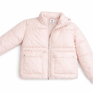 Giacca rosa chiaro con cappuccio
